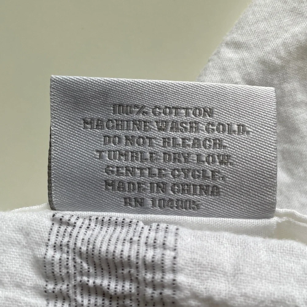 Moss & Willow Textured Cotton Pillow Sham / Case Lightweight Ivory Stripe